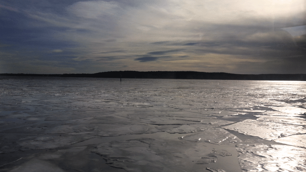 wintertime in berlin at the wannsee